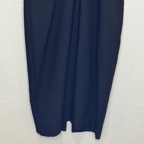 Likely Dress Size 8 Brooklyn Black Sleeveless V Neck Spaghetti Strap Midi Slit - Picture 9 of 11